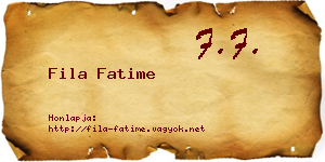 Fila Fatime névjegykártya